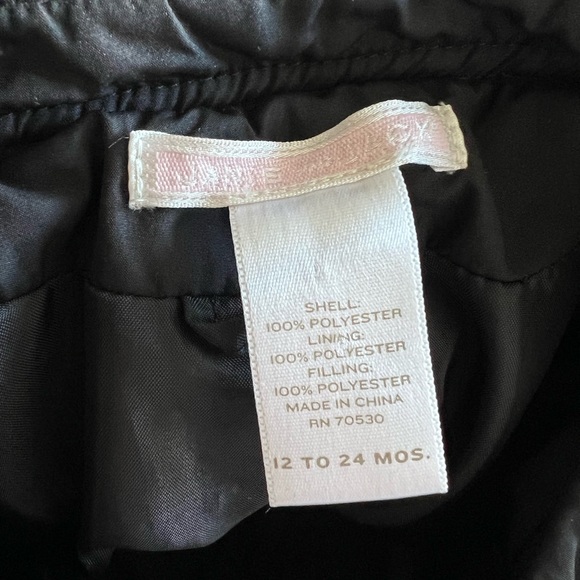 Janie and Jack Quilted Jacket Black 12-24mo - Picture 5 of 6